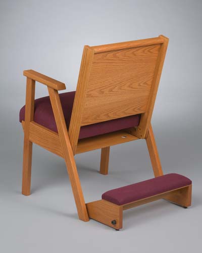 No. 87 Wood Chair with arms and wood kneeler down