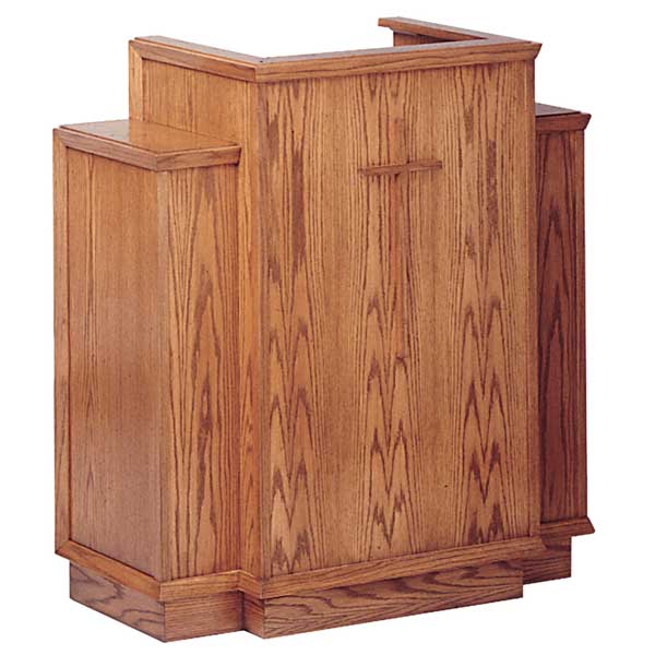 All stained pulpit used in funeral home chapels