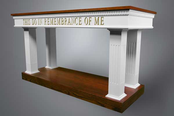 8405 Communion Table Two Tone Colonial