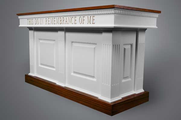 8420 Communion Table Two Tone Colonial