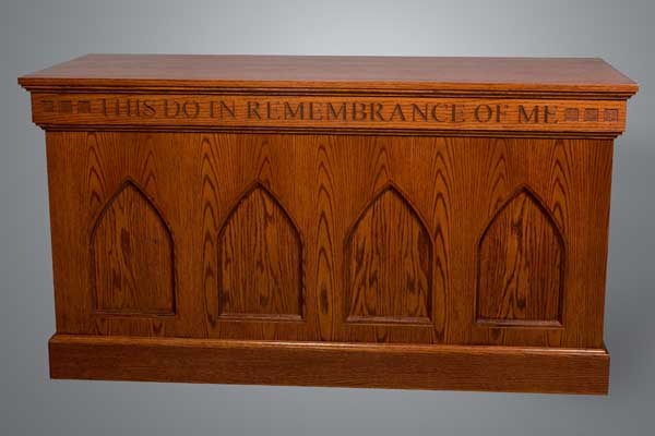 No. 900 Communion Table with decorative arched panels