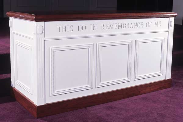 TCT-605 Closed Communion Table Two-tone Colonial Style