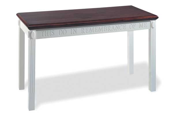 TOT-602 Open Communion Table Two-tone Colonial Style
