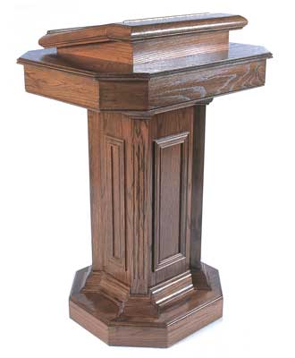 TSP-180 All-stained Pedestal style church pulpit