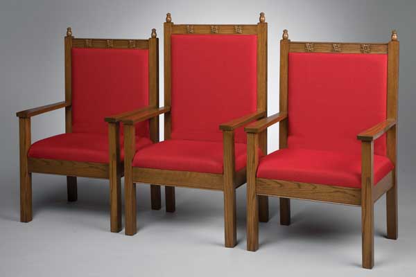 200 Pulpit chair sets with red upholstery