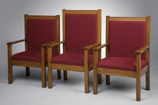 400 clergy chairs with burgundy upholstery
