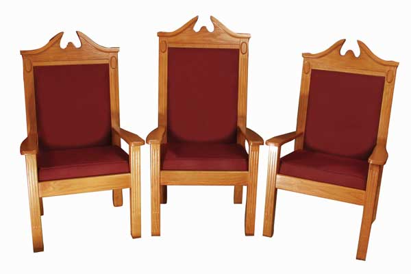 3 pulpit chairs side by side